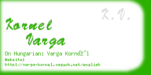 kornel varga business card